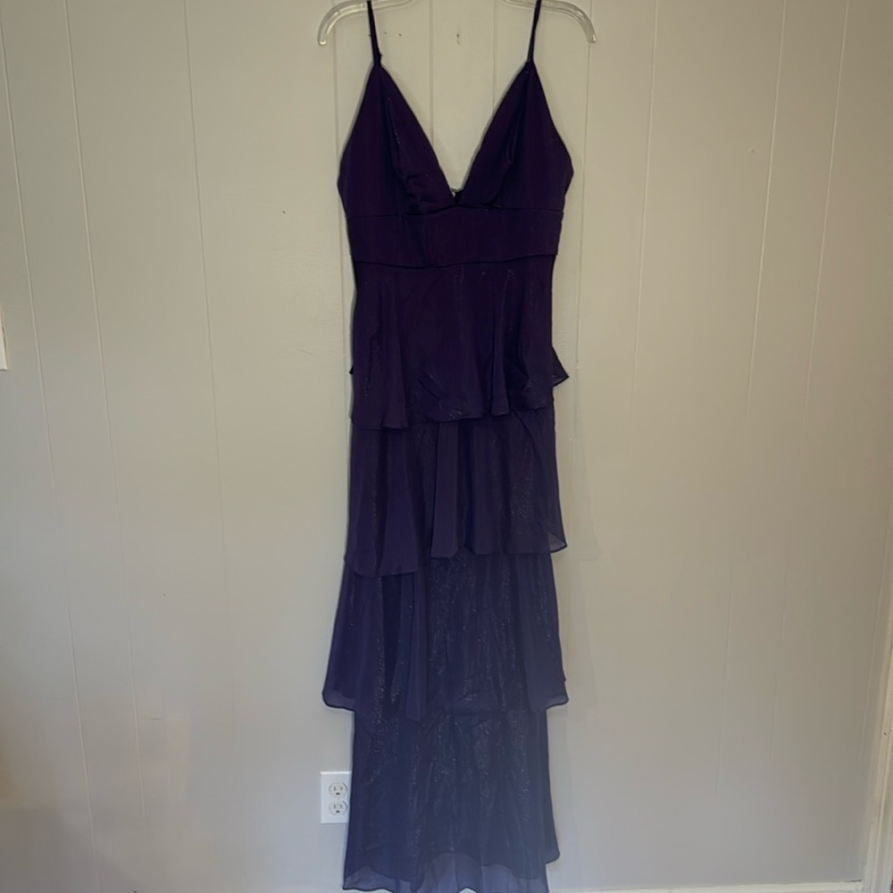 Purple tiered dress